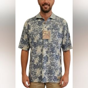 NEW Vintage 90's Tommy Bahama Shirt Coconut Buttons Original Label Men's Size S